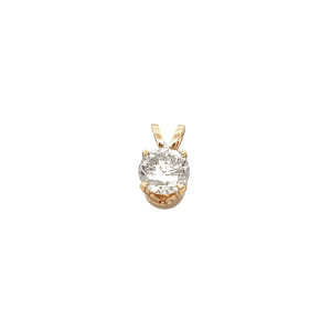 Estate 14K Yellow Gold 0.50ctw Diamond Solitaire Pendant