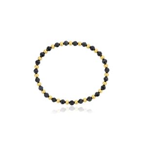 4MM Sapphire & Gold-Filled Bead Stretch Bracelet by Dee Berkley