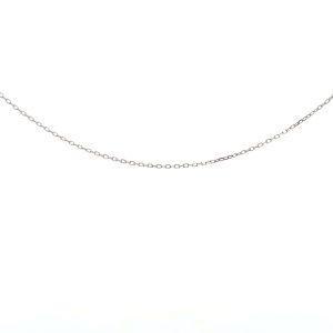 Estate 14K White Gold 0.50MM Diamond-Cut Cable Chain Necklace