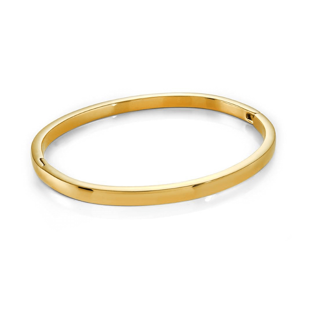 Gold-Plated 4MM Bangle Bracelet