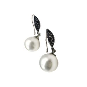 Sterling Silver 10MM South Sea Pearl Drop Earrings