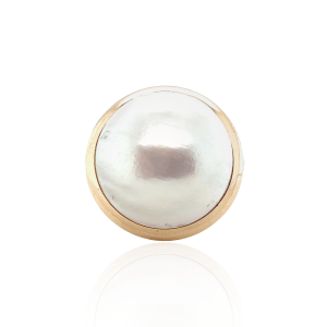 Estate 14K Yellow Gold Freshwater Mabe Pearl Ring