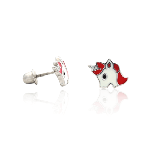 Estate Children’s Sterling Silver Unicorn Stud Earrings