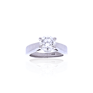 Estate Platinum 1.53CTW Diamond Engagement Ring
