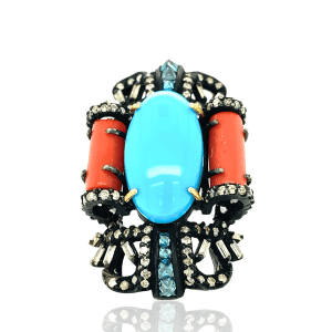 Estate Sterling Silver Turquoise