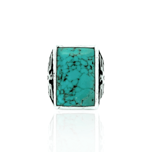 Estate Sterling Silver Turquoise Navajo Kachina Ring