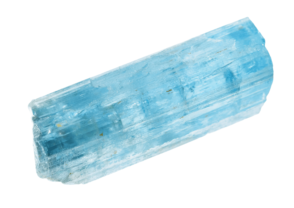 An isolated image of an aquamarine wand with a white background