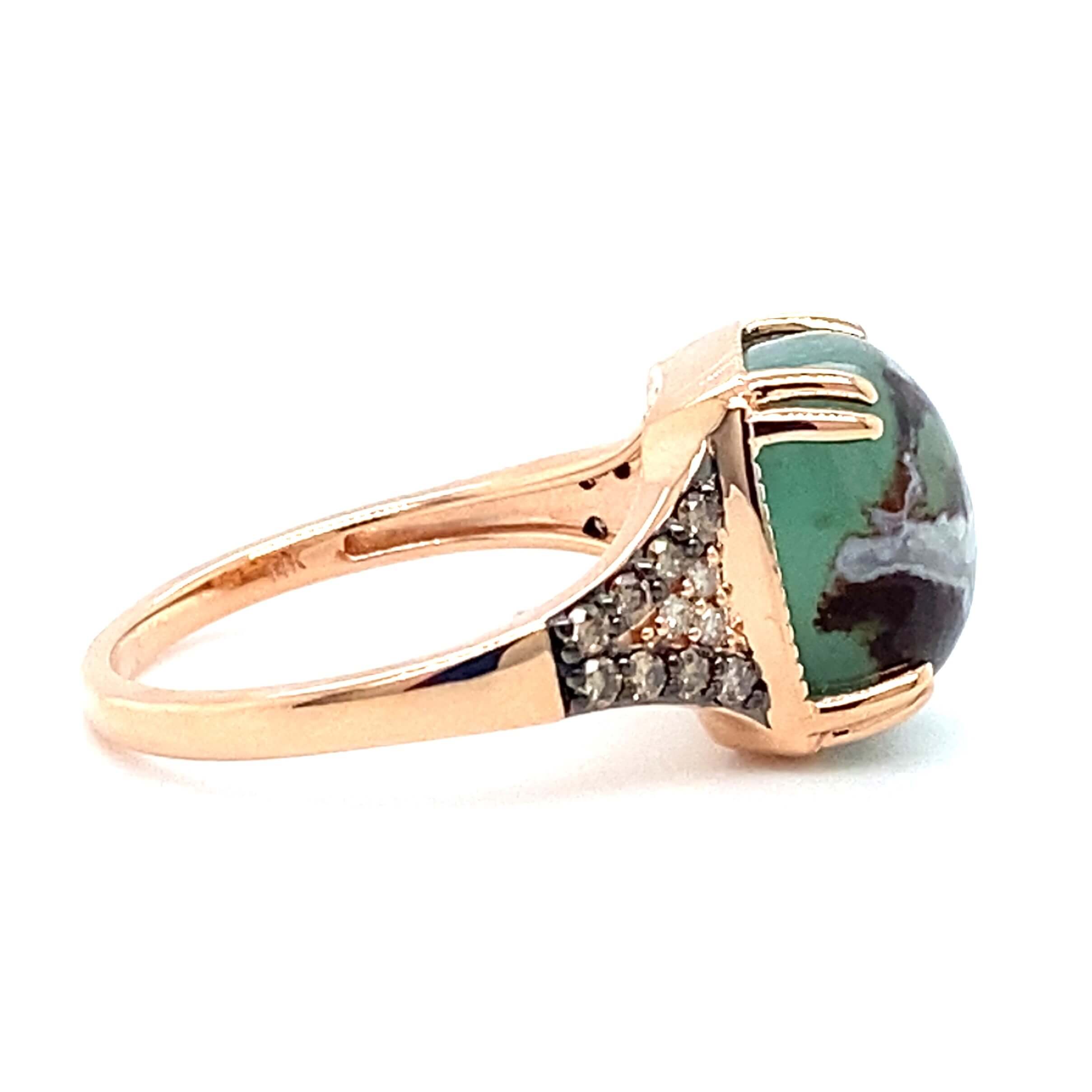 14K Rose Gold 5.24CTW Aquaprase & Diamond Ring by Le Vian
