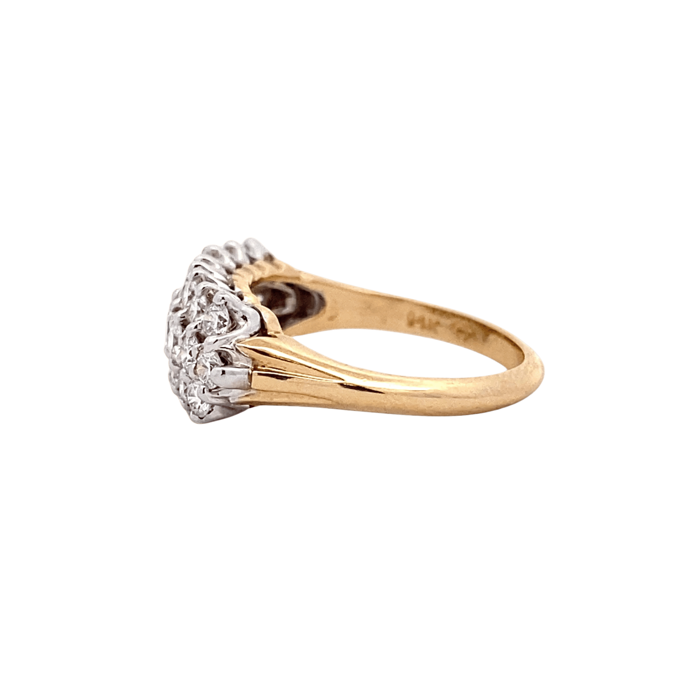 14K Two Tone Gold 1.00CTW Diamond Triple Row Band by Le Vian
