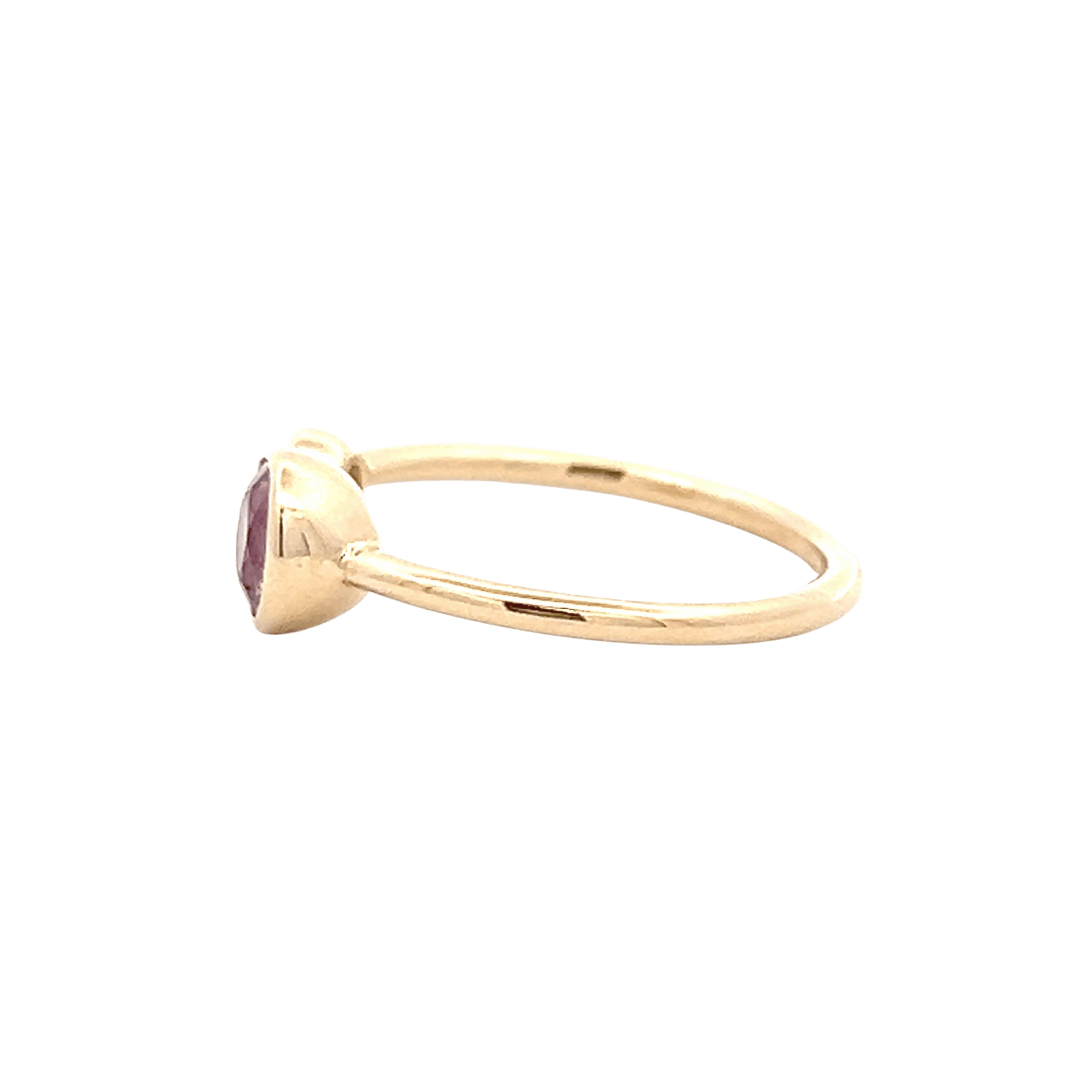 14K Yellow Gold 1.03CTW Pink Sapphire & Diamond Open Ring